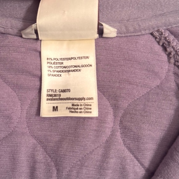 Avalanche Women's Quilted Cotton Blend 1/4 Zip Sweatshirt with Pocket Sz Medium - Picture 6 of 7